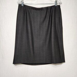 GIORGIO ARMANI Milano- Borgonuovo 21 Charcoal Pencil Midi Skirt Size EU 48 USA14